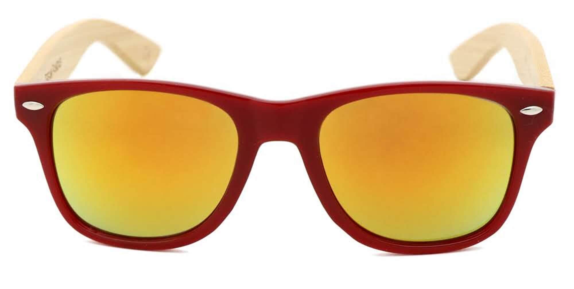 Red Bamboo Wood Sunglasses