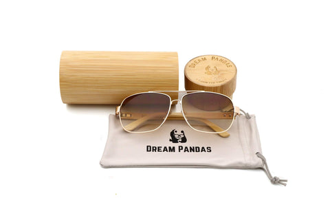 Purple Bamboo Wood Sunglasses