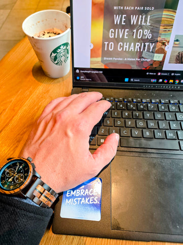 Mens Wood Chronograph Watch