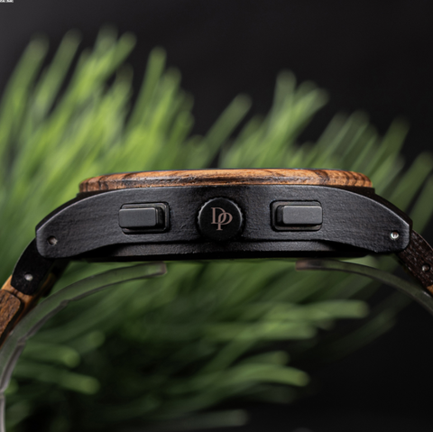 Mens Wood Chronograph Watch