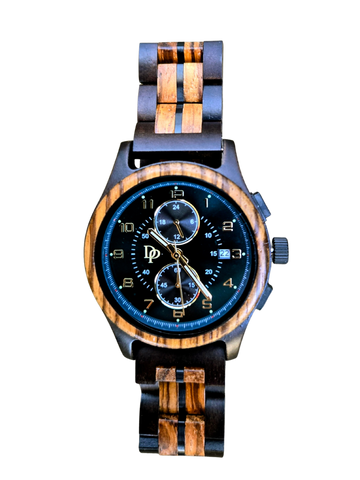 Mens Wood Chronograph Watch