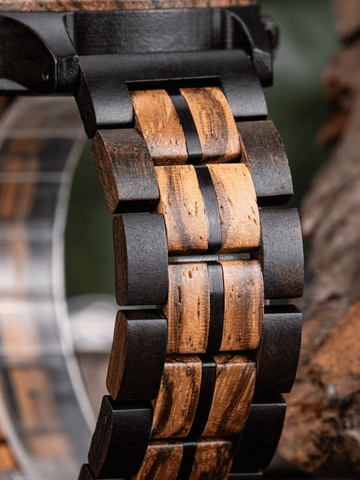 Mens Wood Chronograph Watch