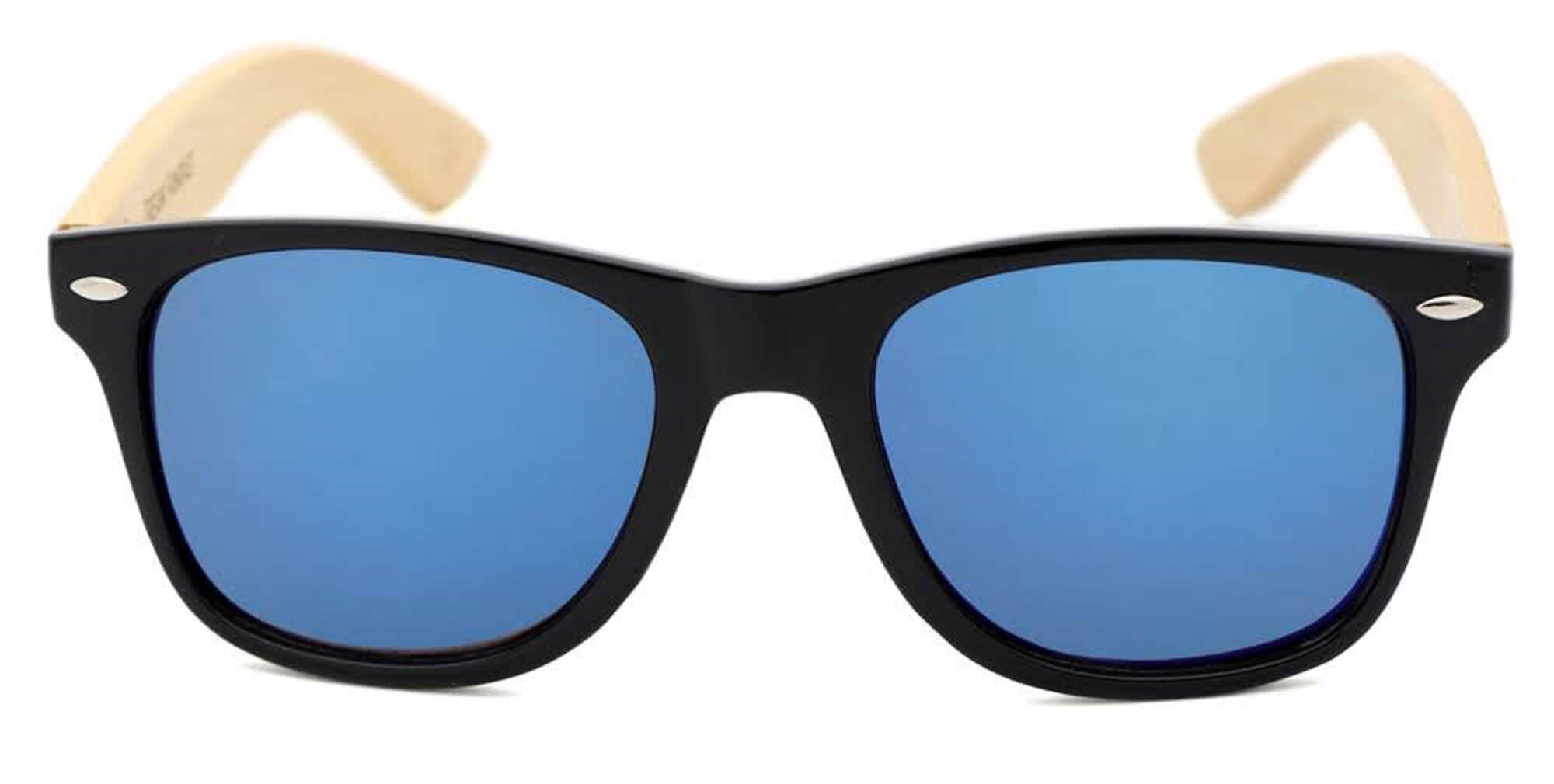 Black & Blue Wood Sunglasses