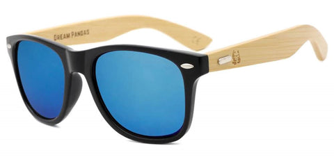 Black & Blue Wood Sunglasses