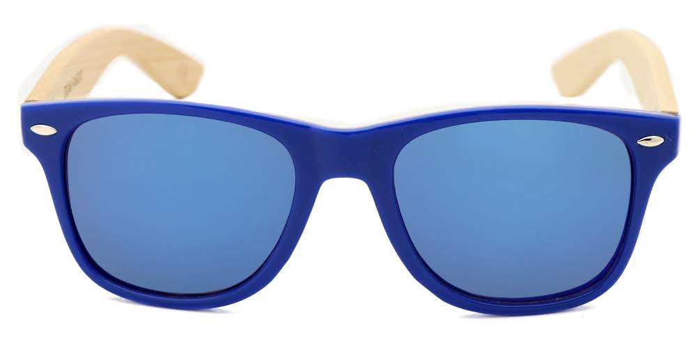 Blue Bamboo Wood Sunglasses
