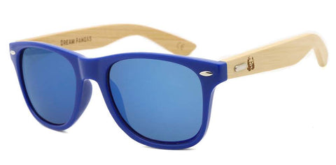Blue Bamboo Wood Sunglasses