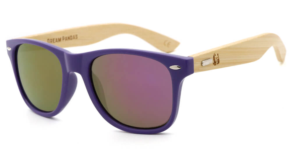 Purple Bamboo Wood Sunglasses